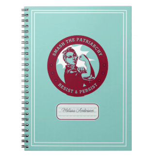 Carnet Smash the Patriarchy Rosie the Riveter Nom personn