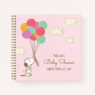 Carnet Snoopy and Balloons Baby shower Invité Liste des c