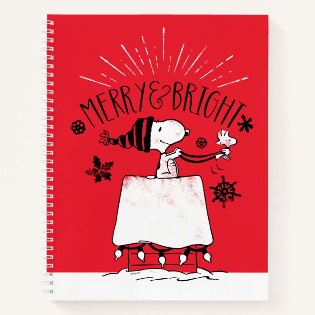 Carnet Snoopy and Woodstock - Merry & Bright (Devant)
