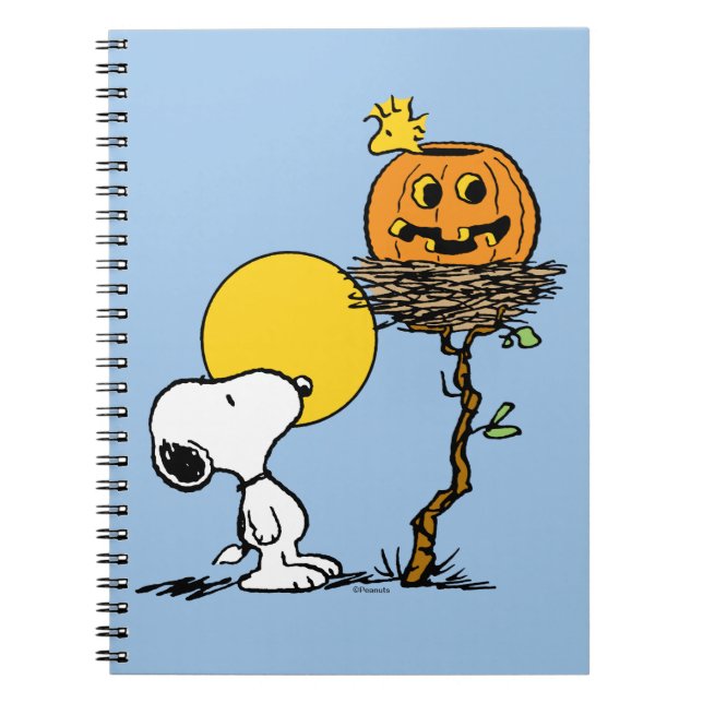 Carnet Snoopy & Bois Nid Avec Jack O'Lantern (Devant)