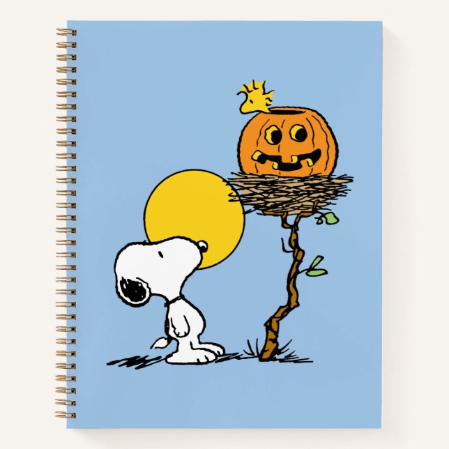 Carnet Snoopy & Bois Nid Avec Jack O'Lantern (Devant)