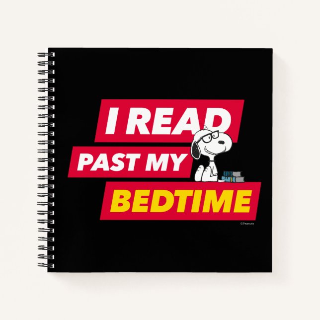 Carnet Snoopy "I Read Past My Bedtime" (Devant)
