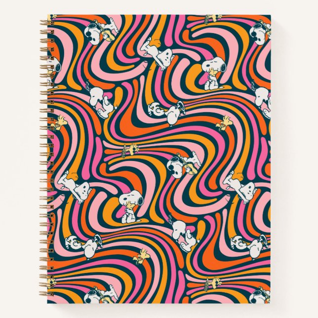 Carnet Snoopy & Woodstock Vibes Super Motif violet (Devant)