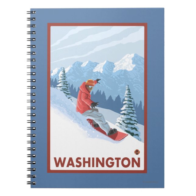 Carnet Snowboarder Scene - Washington (Devant)