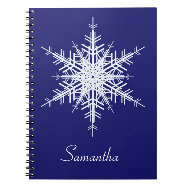 Carnet Snowflake Blue (Devant)