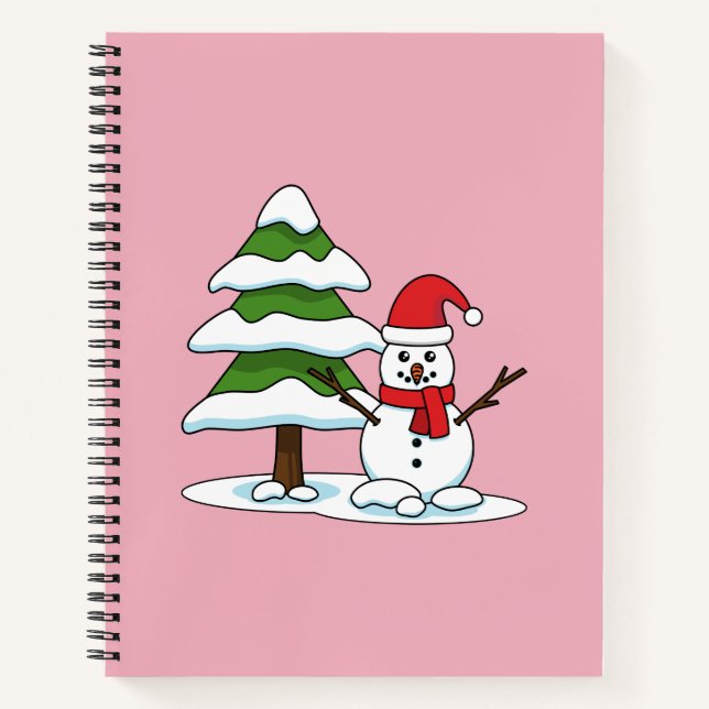Carnet Snowman avec Snowman Pine Tree (Devant)