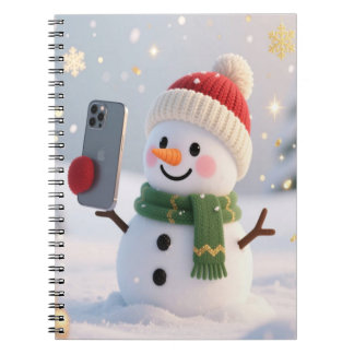 Carnet Snowman Selfie Spiral Photo Notebook