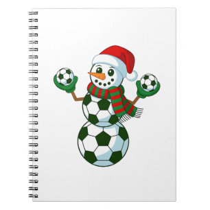 Carnet Snowman Soccer Noël Amateurs de sport