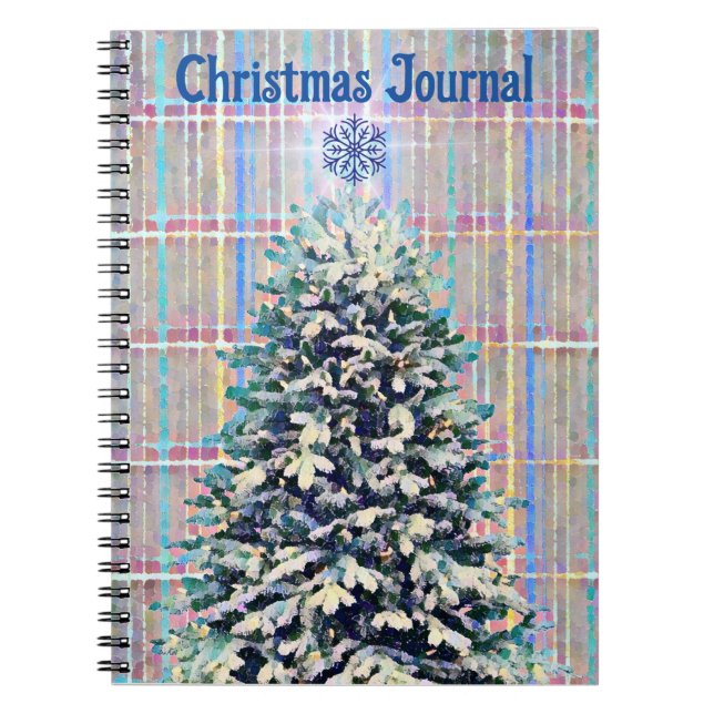 Carnet Snowtree Noël Snowflake Style Vintage (Devant)