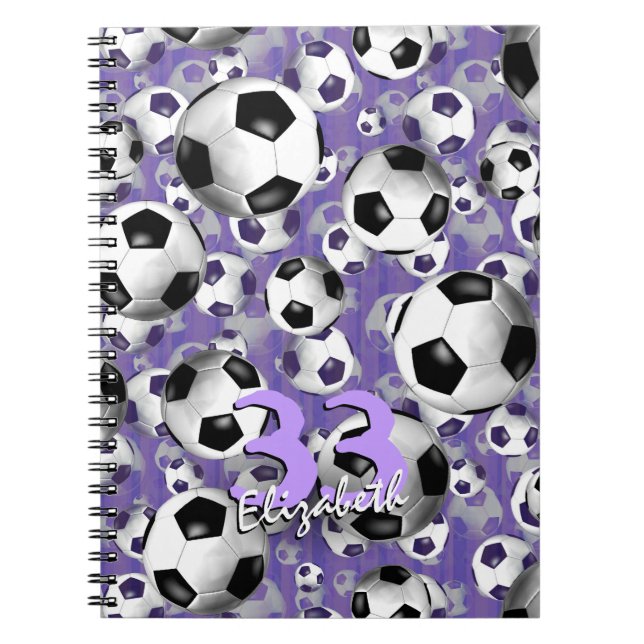 Carnet Soccer Ballz ! les filles soccer violet personnali (Devant)
