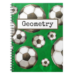 Carnet Soccer Field Green Soccer Balls Sujet