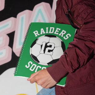Carnet Soccer Nom de l'équipe & Joueur Jersey Numéro Spor