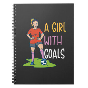 Carnet Soccer - Une Fille Avec Des Buts