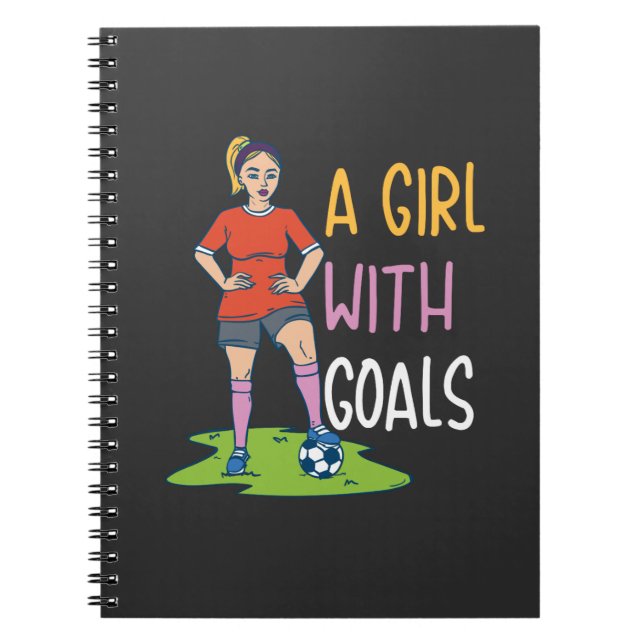 Carnet Soccer - Une Fille Avec Des Buts (Devant)