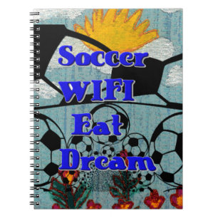 Carnet Soccer WIFI Manger Rêve - Sport amusant Art Imprim