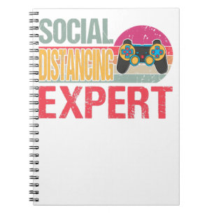 Carnet Social Distances Expert Jeu Vidéo Vintage
