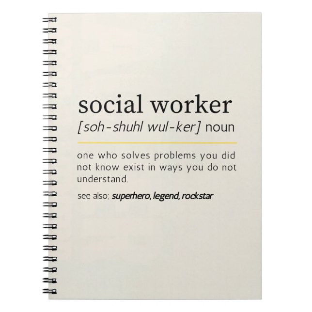 Carnet  Social Worker noun (Devant)