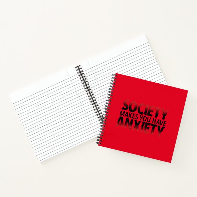 Carnet Society Makes You Have Anxiety Spiral Notebook (Intérieur)