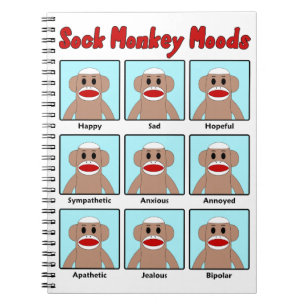 Carnet Sock Monkey Moods