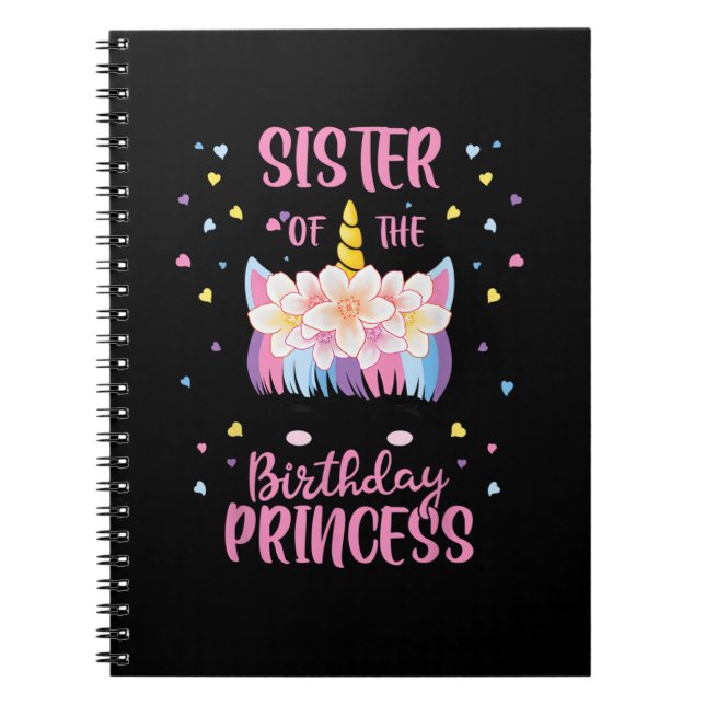 Carnet Soeur De La Princesse Fille Anniversaire, Oiseau U (Devant)