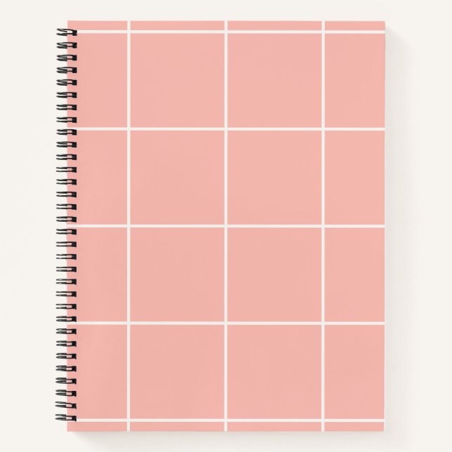 Carnet Soft Neutral Grid Pattern Minimal Check Design (Devant)