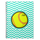 Softball ; Aqua Green Chevron
