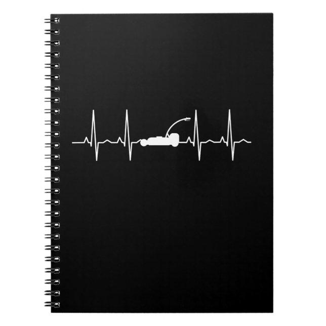 Carnet Soin de pelouse tondeuse battement de coeur (Devant)