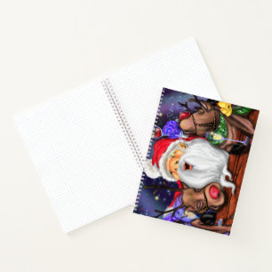 Carnet Soirée de Noël pour Père Noël et Reindeers - B