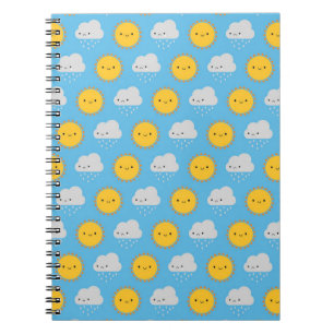 Carnet Soleil et pluie Kawaii