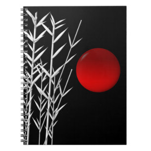 Carnet Soleil rouge noir blanc zen