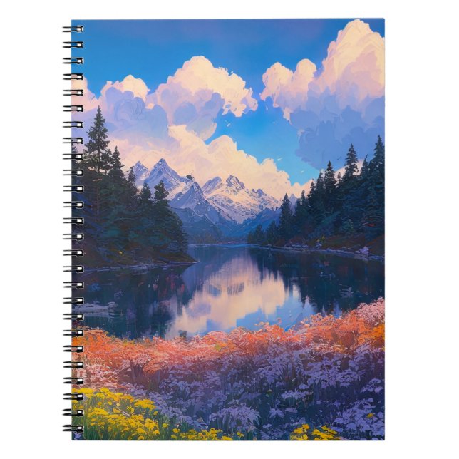 Carnet Sommets neigeux et forêts de pins (Devant)