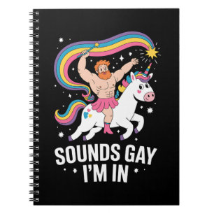 Carnet Son Gay Je Suis En Homme Portant Jupe Licorne LGBT