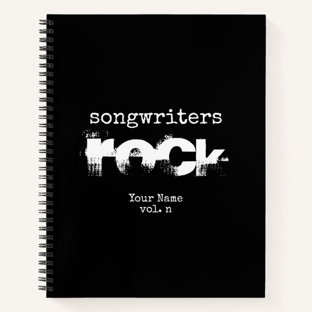 Carnet Songwriters Rock Ordinateur Portable Personnalisé  (Devant)