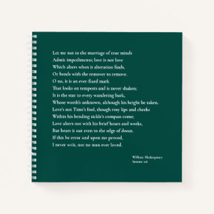Carnet Sonnet 116Laissez-moi ne pas parler du mariage des