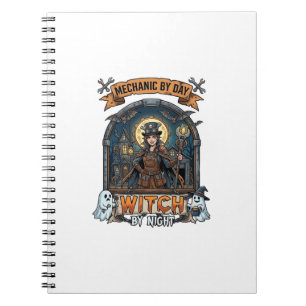 Carnet Sorcière de nuit mécanique Jour Halloween Steampun