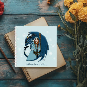 Carnet Sorcière du Dragon Bleu Flocons de Neige