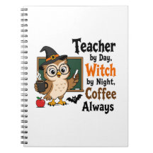 Sorcière Enseignante Halloween Café Drôle Enseigna