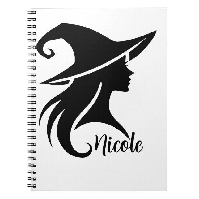 Carnet Sorcière noire Casquette sorcière wiccan fête d'Ha (Devant)
