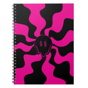 Carnet Sourire fondu - Magenta et Noir