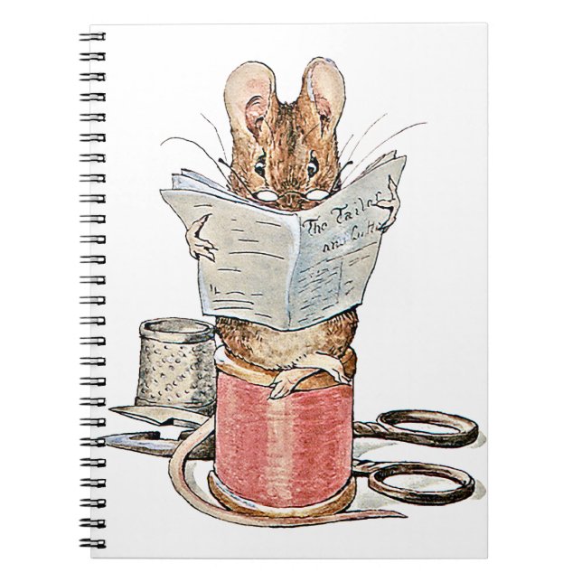Carnet Souris de tailleur sur la bobine du fil (Devant)