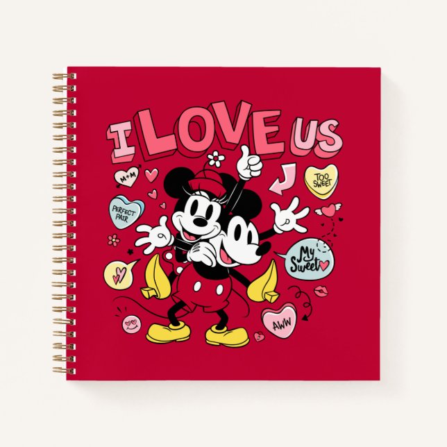 Carnet Souris Mickey et Minnie | Je nous aime (Devant)