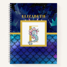 Sous la mer avec Seahorse Unicorn Ajouter initial