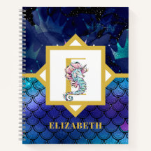 Sous la mer avec Seahorse Unicorn Ajouter initial