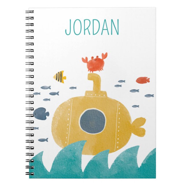 Carnet Sous-marin à doodle mignon | Explorer (Devant)
