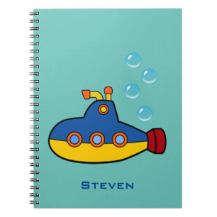 Carnet Sous-marin de Jouet Jaune et Bleu avec bulles d'ea