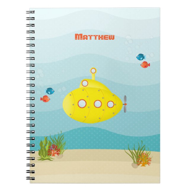 Carnet Sous-marin jaune profond (Devant)
