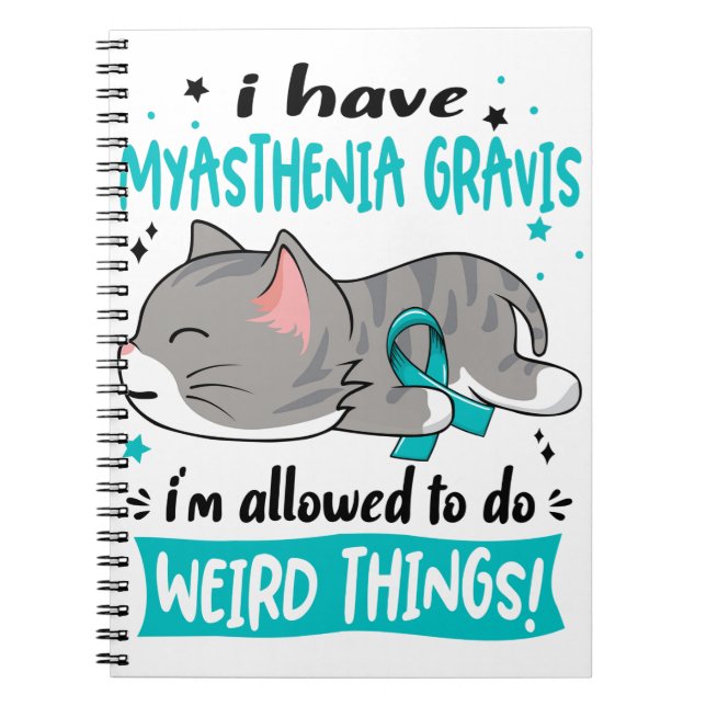 Carnet Soutien Myasthenia Gravis Sensibilisation Ribbon C (Devant)