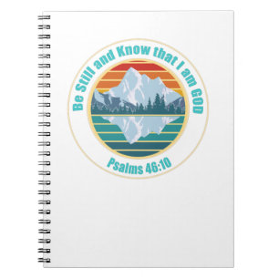 Carnet Soyez calme et sachez que je suis Dieu Bible Verse