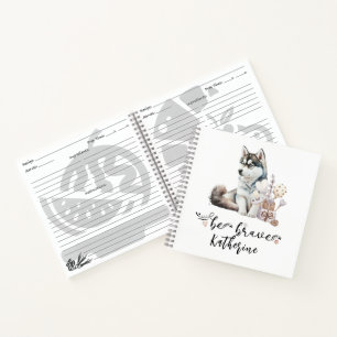 Carnet Soyez courageux Husky Puppy Personnalisé