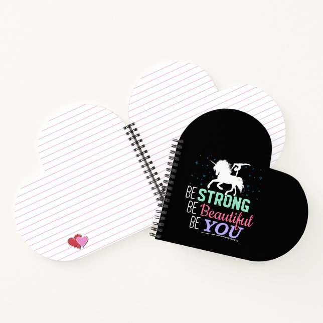 Carnet Soyez forte, belle, vous - Licorne de gymnastique (Intérieur)